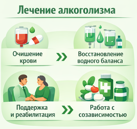 лечение алкоголизма в Карабаше этапы